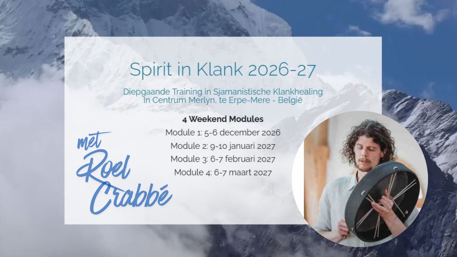 Training "Spirit in Klank" 2026-27 met Roel Crabbé