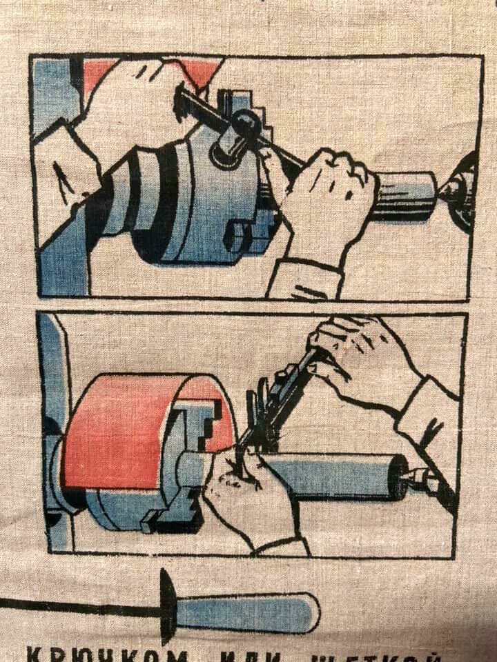 Russian safety instructions on linen