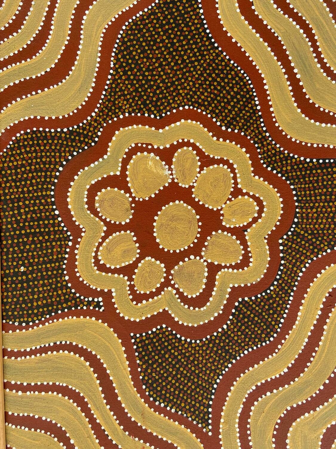 Pair of Aboriginal Dot Paintings ‘Women Ceremony’, 1980s