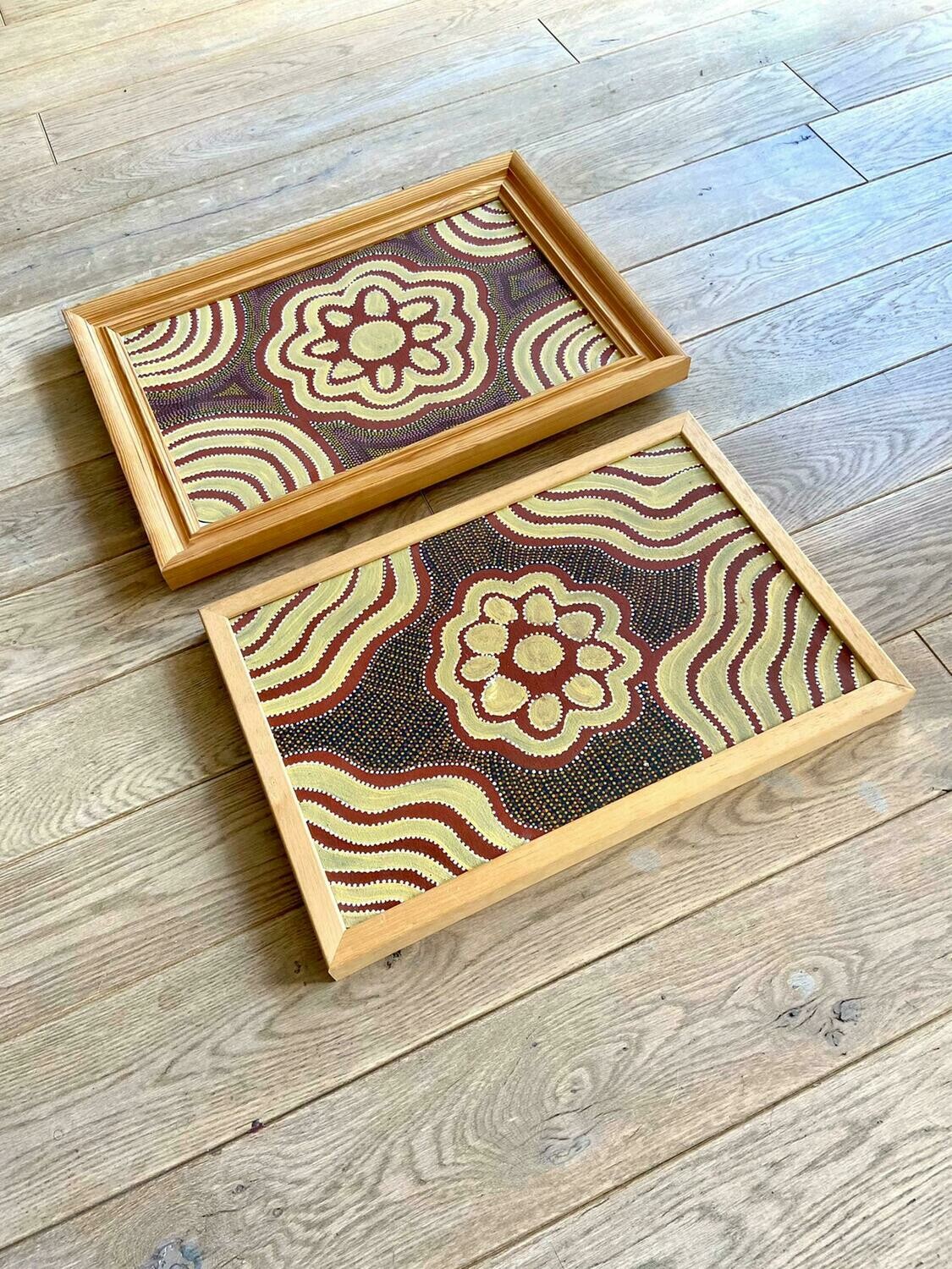 Pair of Aboriginal Dot Paintings ‘Women Ceremony’, 1980s