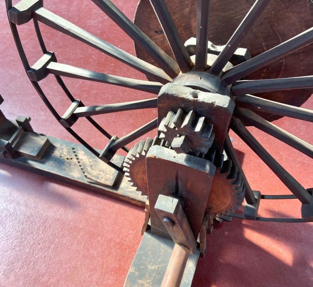 Oude Japanse spinnenwiel Zakuri Meiji-periode