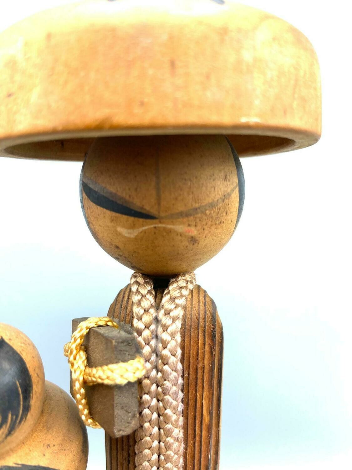 Creative Artistic Vintage Shimizu Jirocho Samurai Japanese Wood KOKESHI Doll