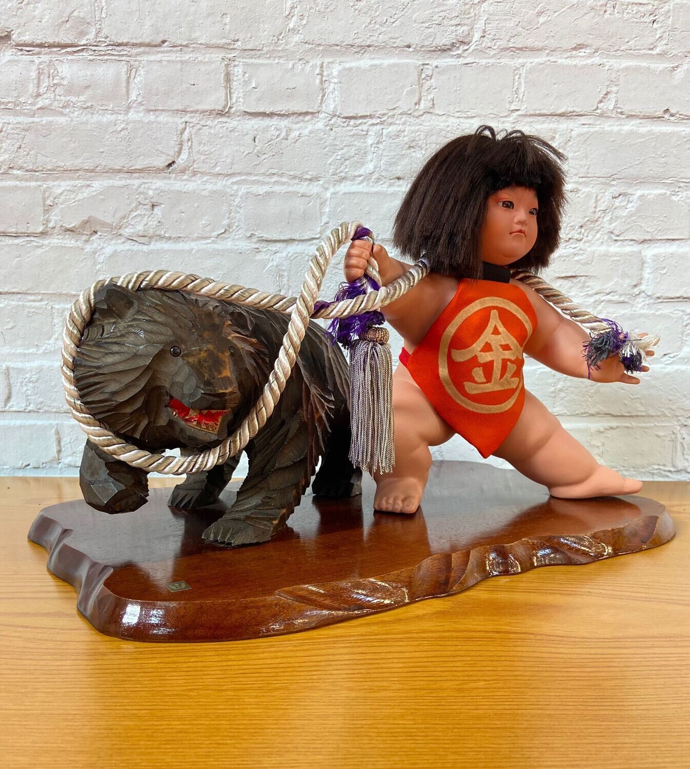 Kintaro "Golden Boy" doll with bear.