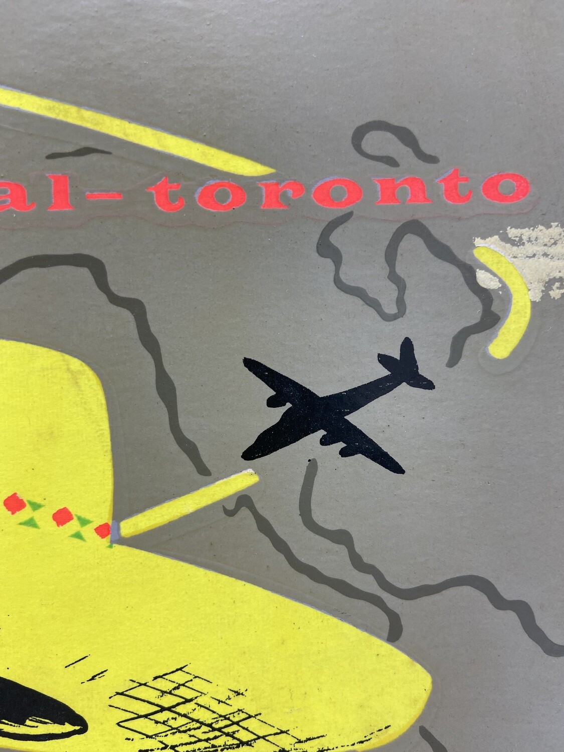 Canadian Pacific Airlines cardboard advertisement.