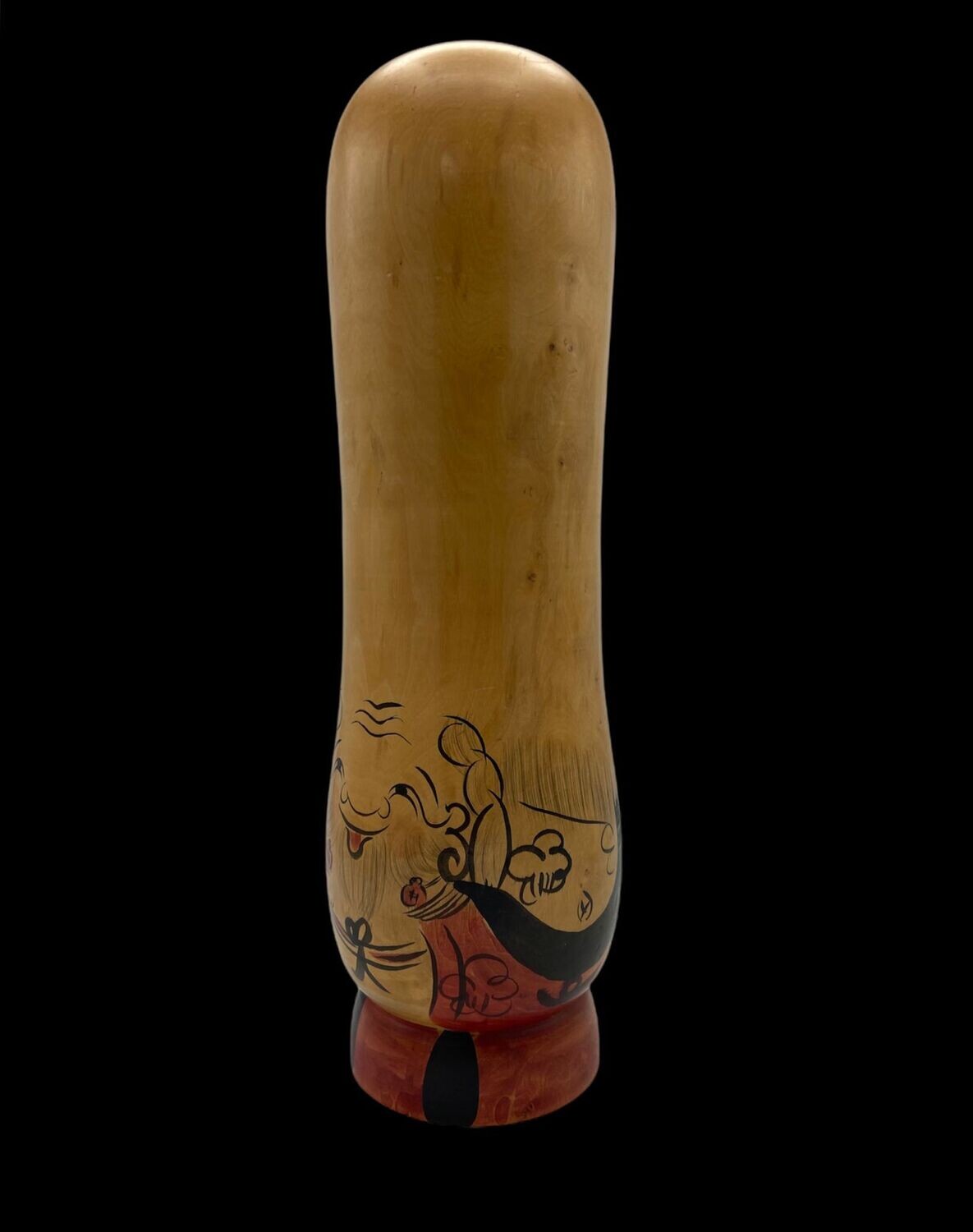 Fukurokuji Geluksgod kokeshi