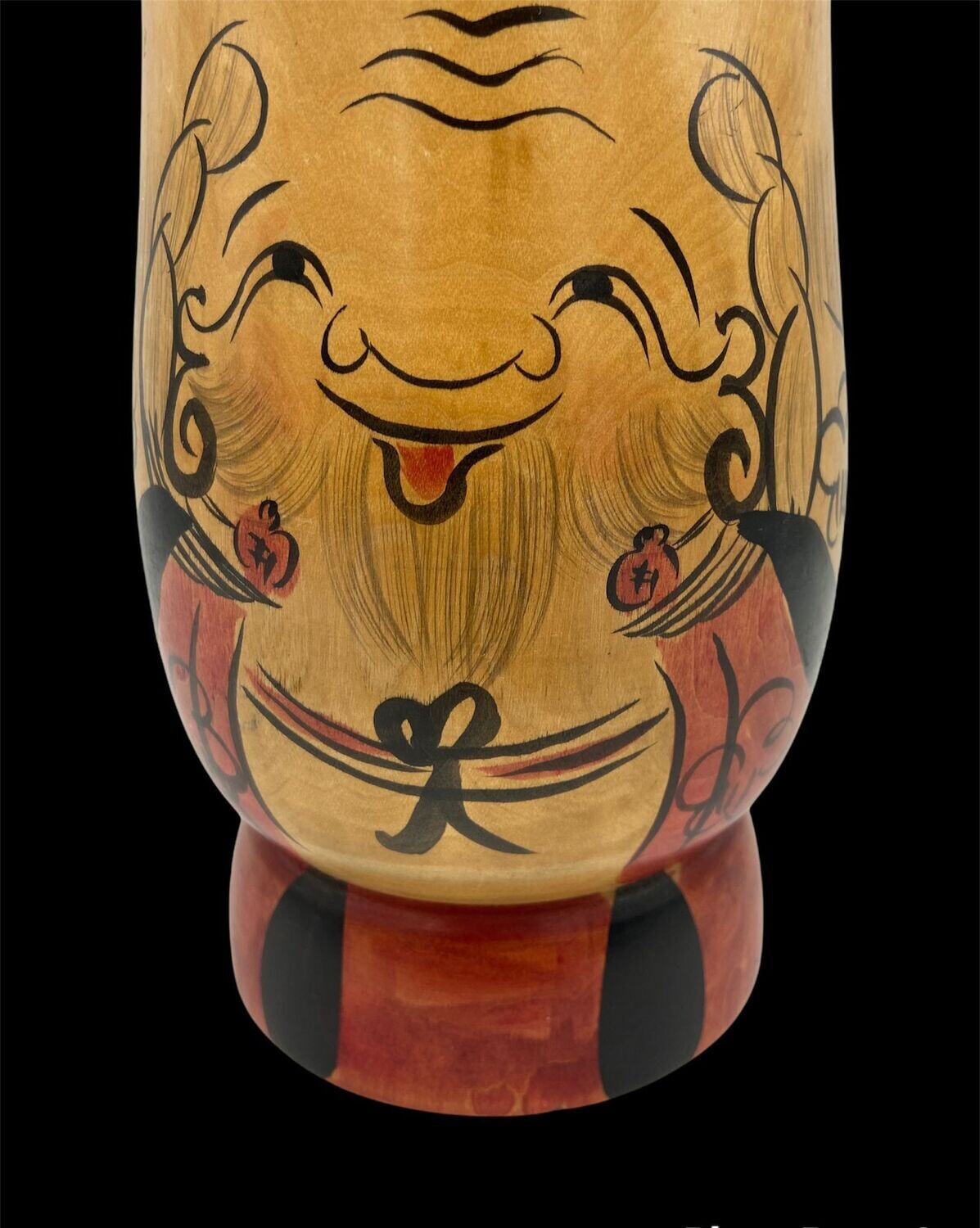 Fukurokuji Geluksgod kokeshi