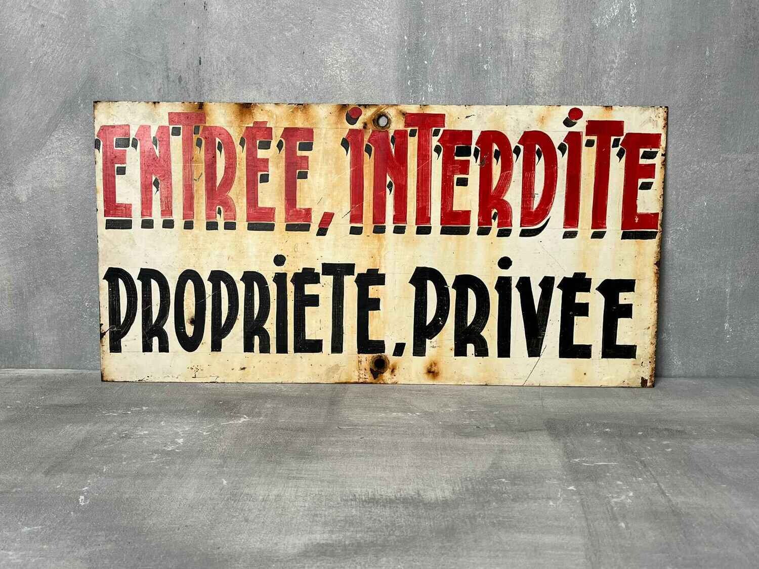 Metal Warning Sign