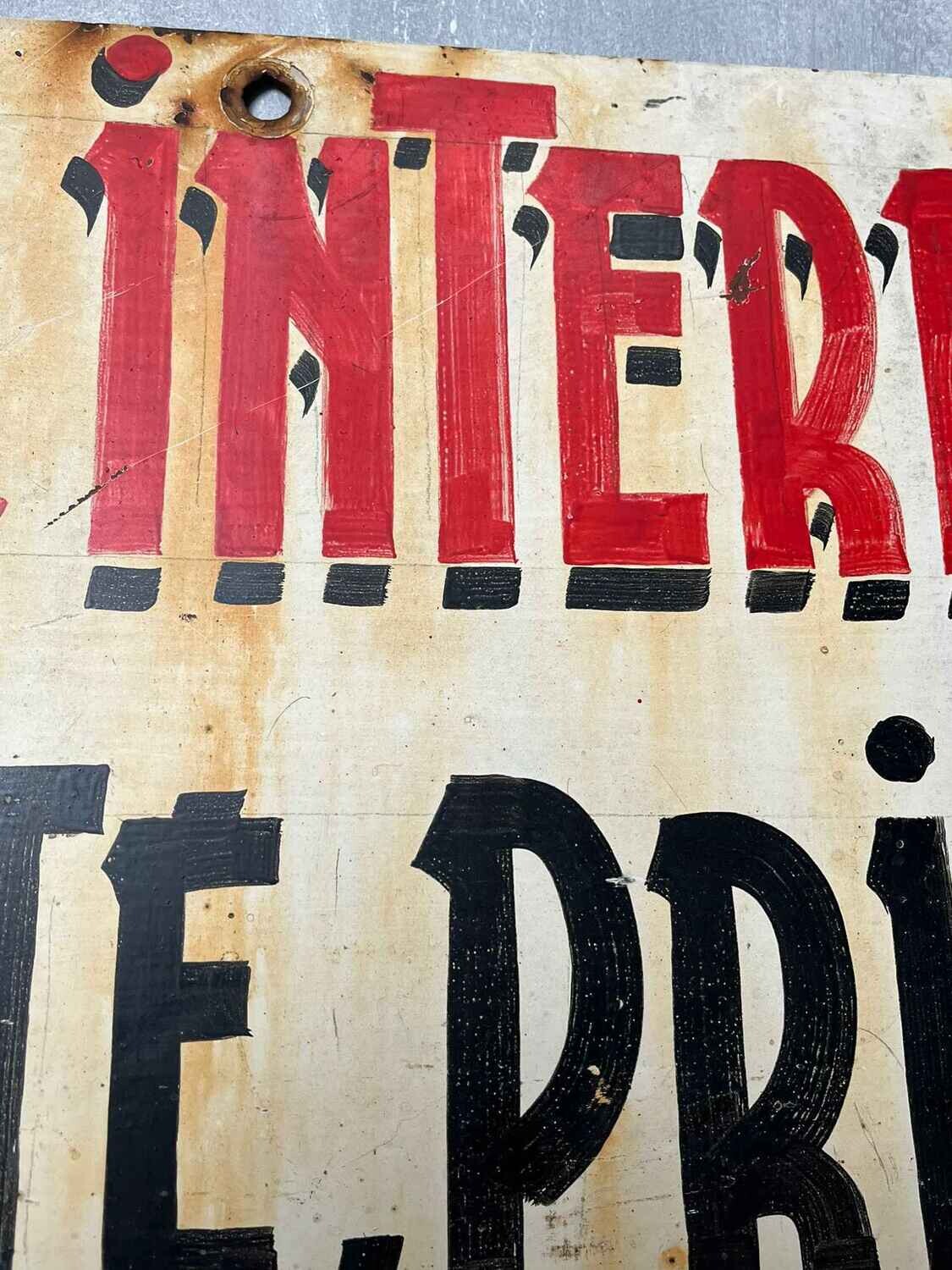 Metal Warning Sign