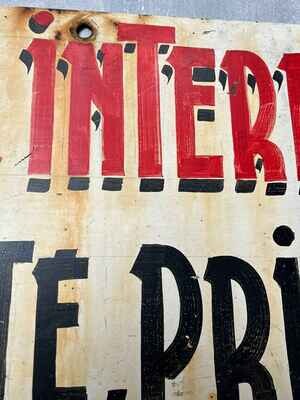 Metal Warning Sign