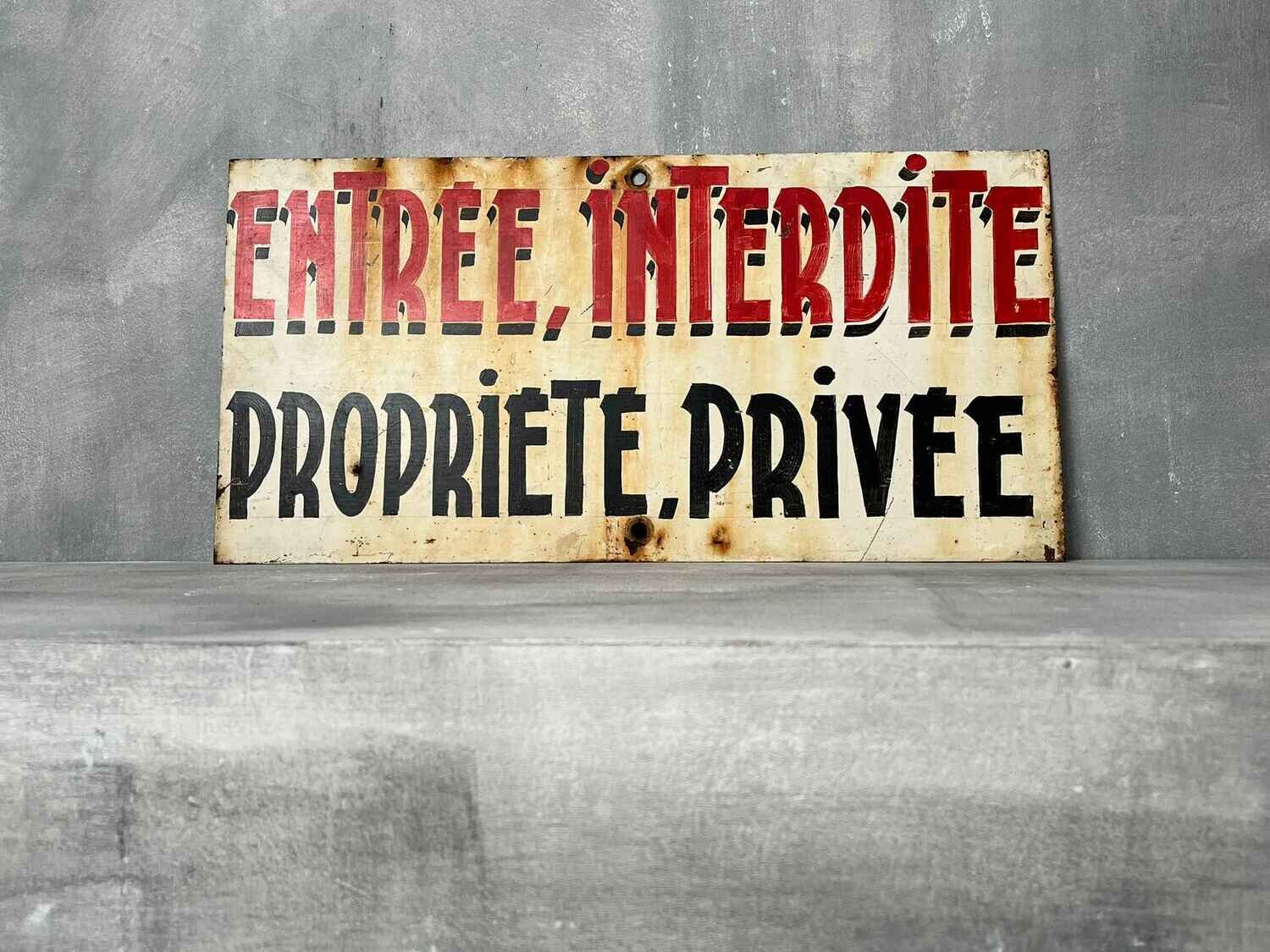 Metal Warning Sign