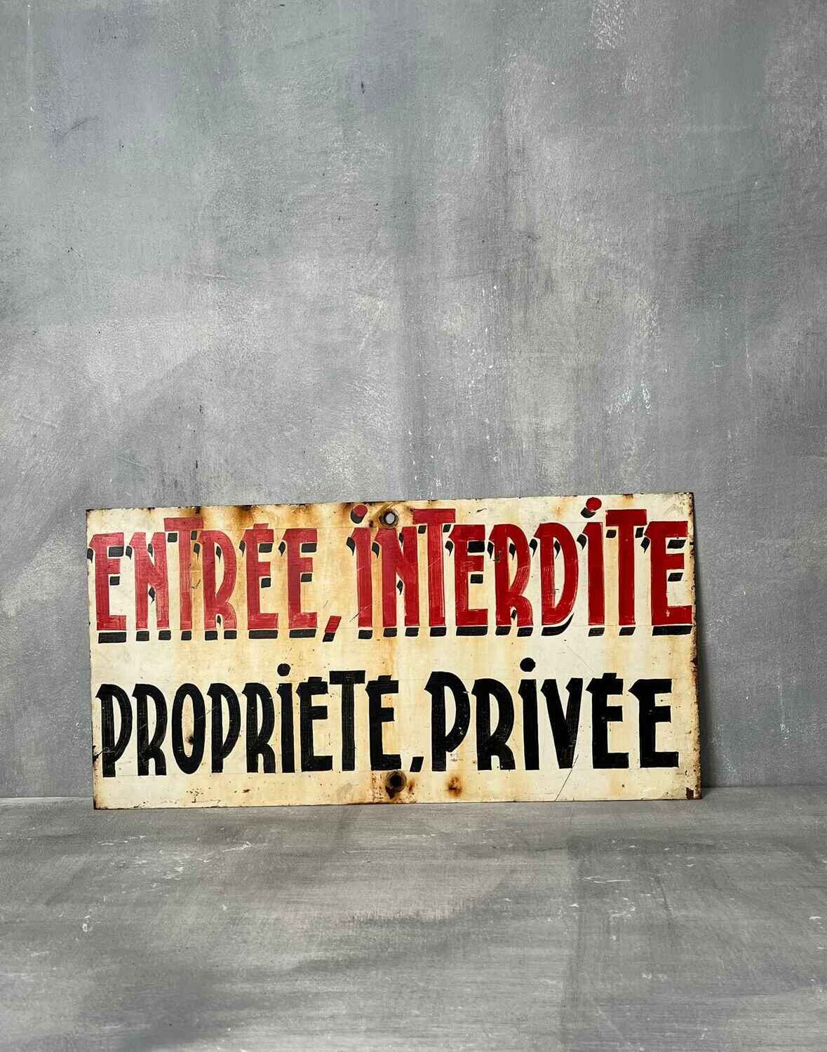Metal Warning Sign