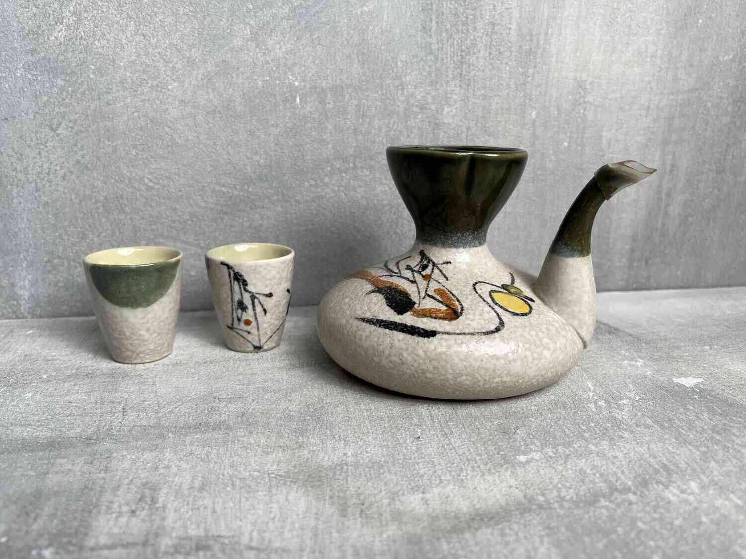 Mid Century Sake Drinking Set Japan Mid Century Sake Drinking Set Japan