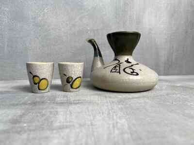 Mid Century Rare Sake Drinking Set Japan