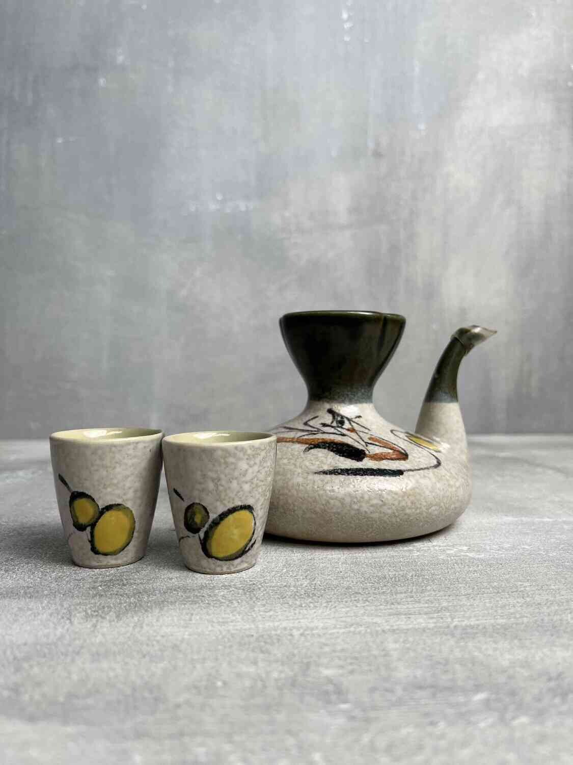 Mid Century Rare Sake Drinking Set Japan