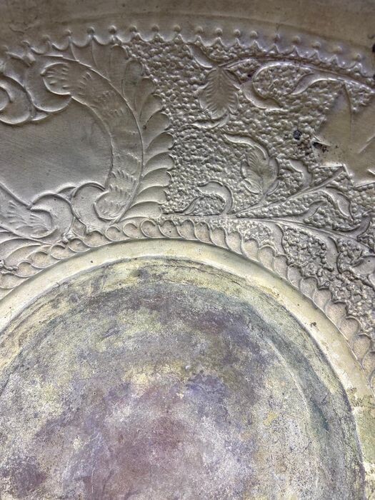 Japanse Verzilverde Sier­schaal op Voet , 1870s