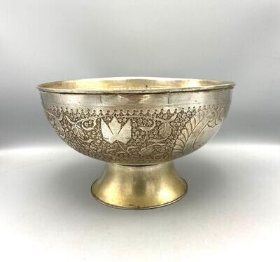 Silver plated bowl from Meiji period (1868-1912)