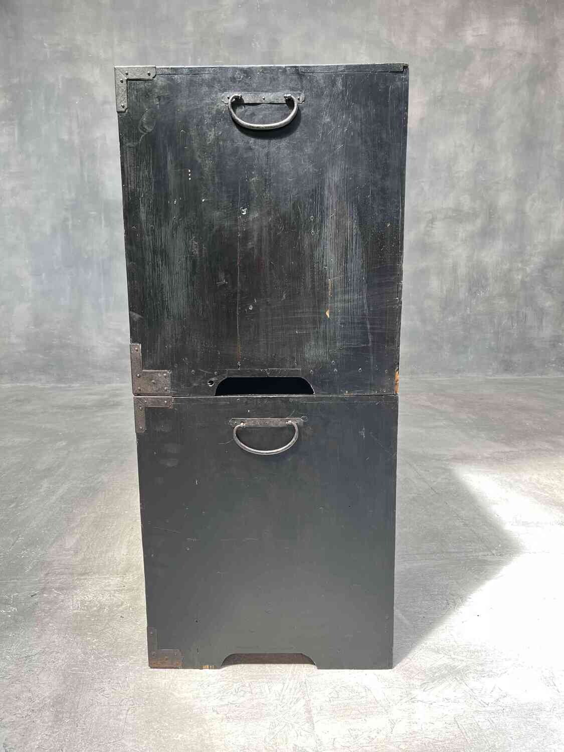 Antique Japanese Isho-Dansu 2-Piece Kasane Kimono Closet