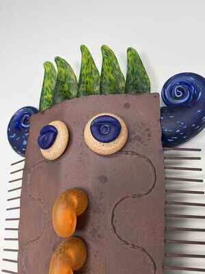 Fantasiehoofd op Staander – Borowski Glas, ca. 1990s, Polen.