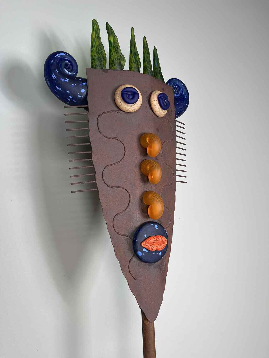 Fantasiehoofd op Staander – Borowski Glas, ca. 1990s, Polen.