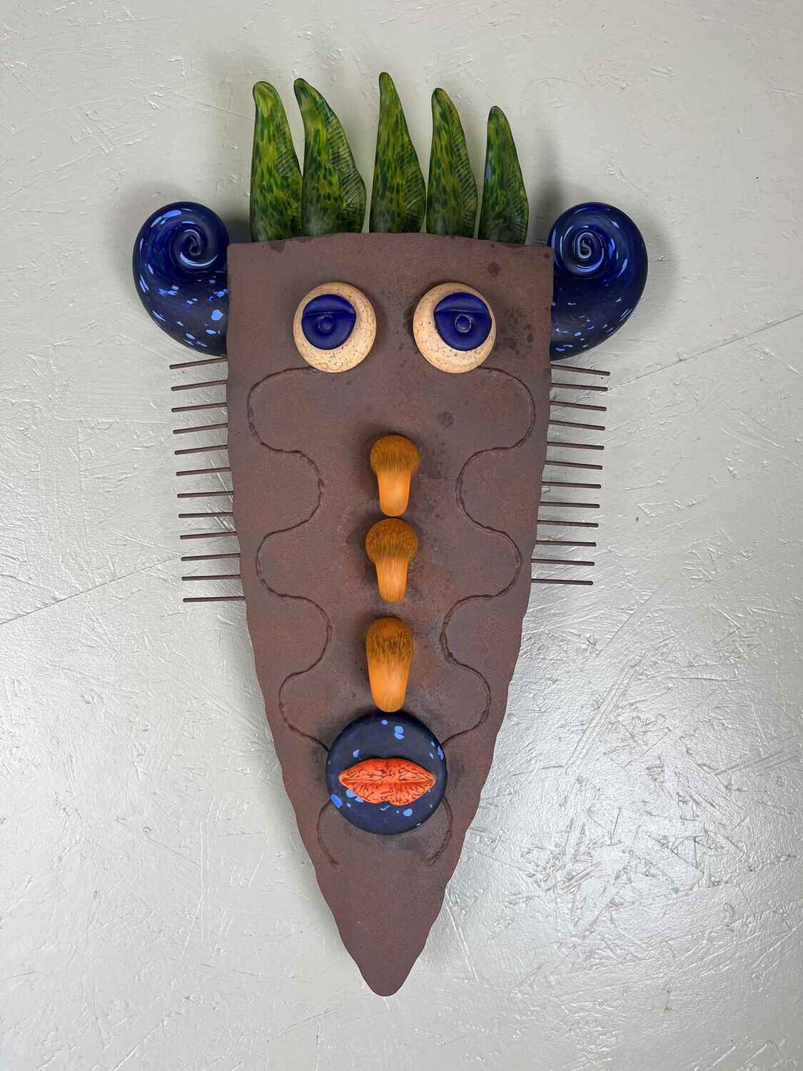 Fantasiehoofd op Staander – Borowski Glas, ca. 1990s, Polen.