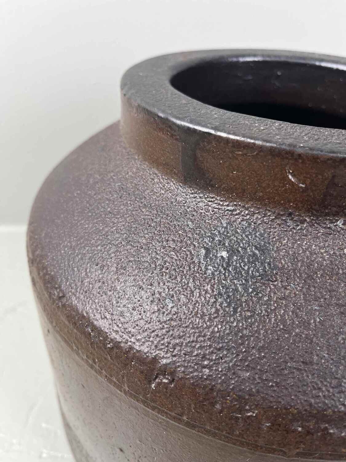 Geglazuurde aardewerk voorraadpot Japan