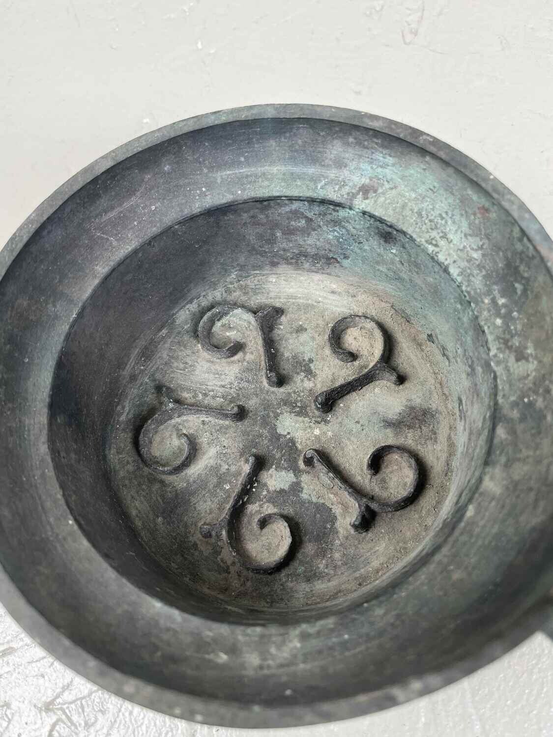 Decoratieve koperen Japans zijde strijkijzer