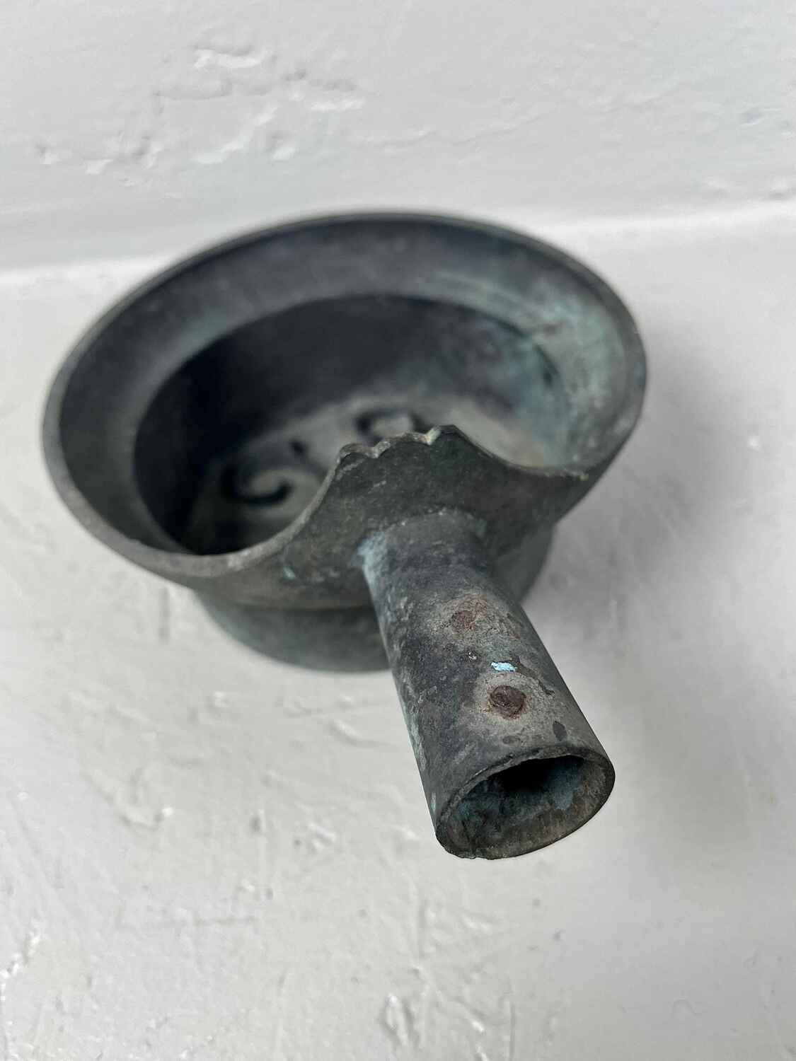 Decoratieve koperen Japans zijde strijkijzer