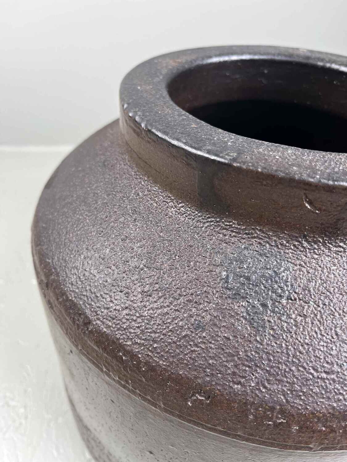 Geglazuurde aardewerk voorraadpot Japan