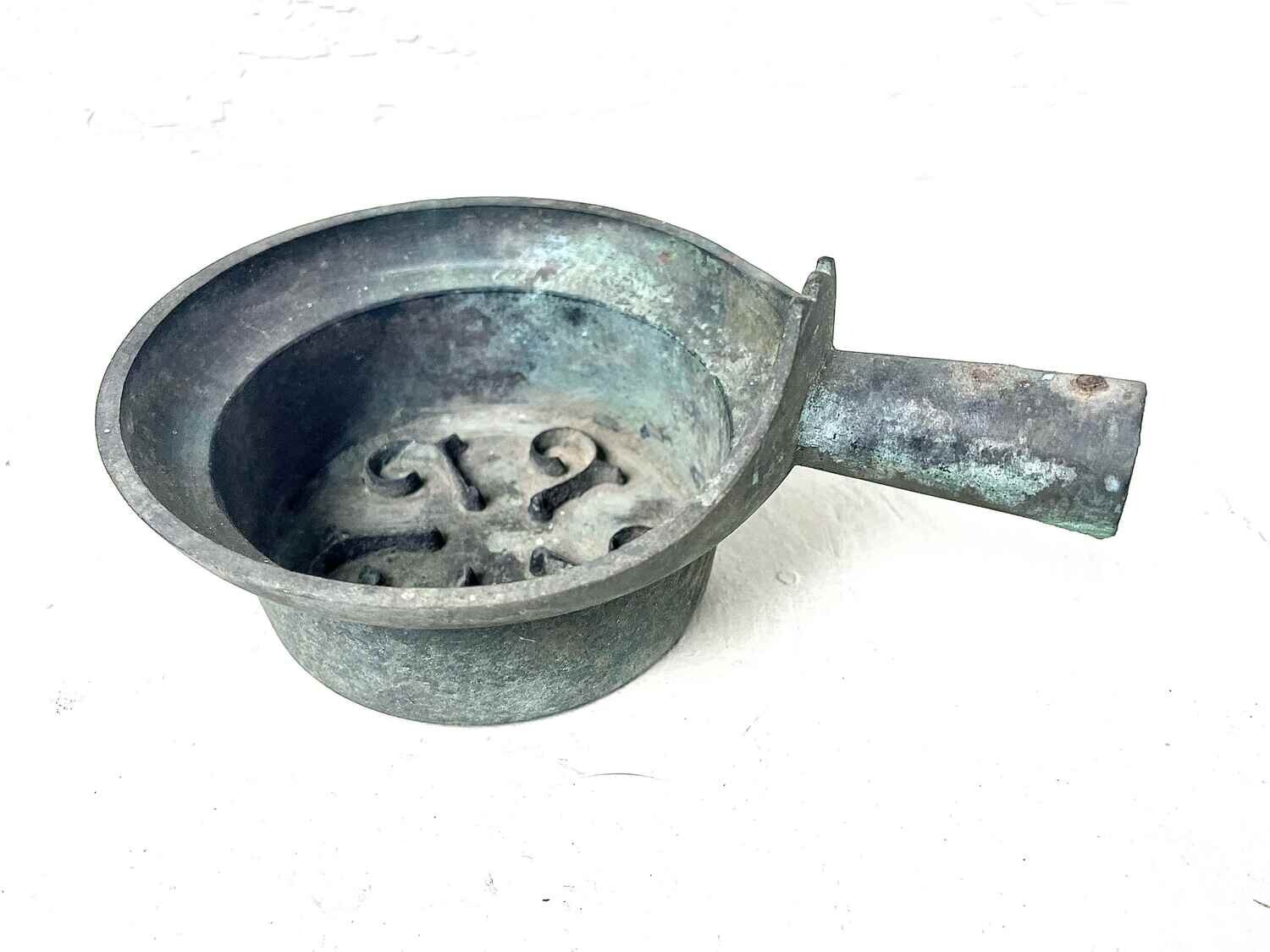 Decoratieve koperen Japans zijde strijkijzer