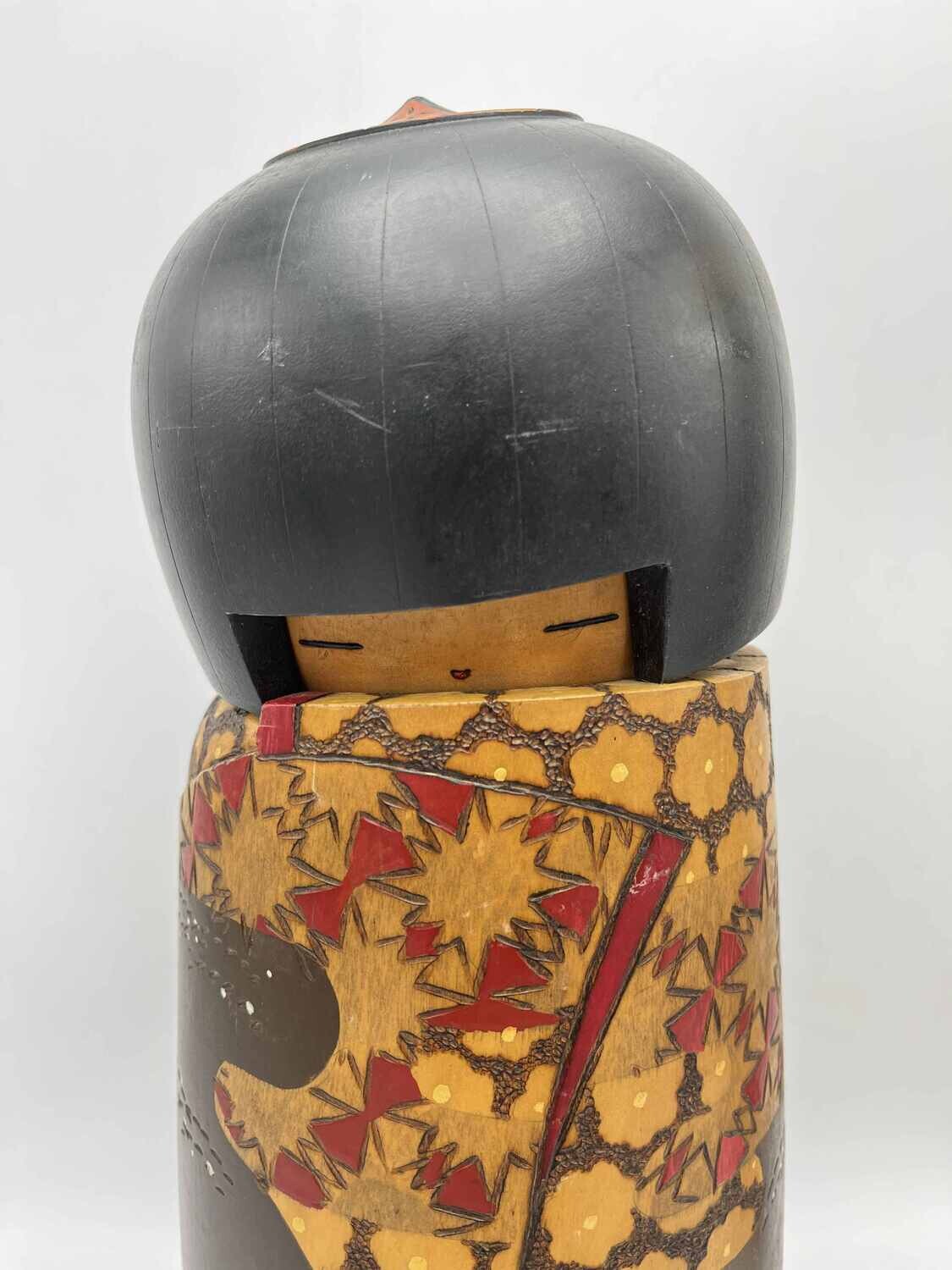 Masterpiece vintage sosaku kokeshi by Inosuka Kobayashi