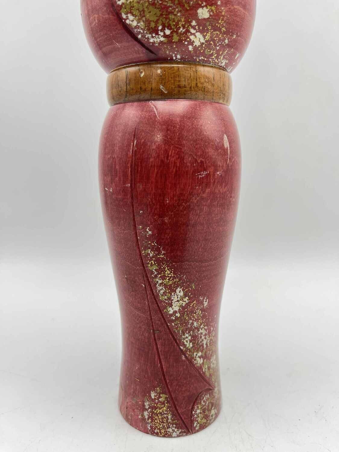 Vintage sosaku kokeshi door Ryazu Tsujita