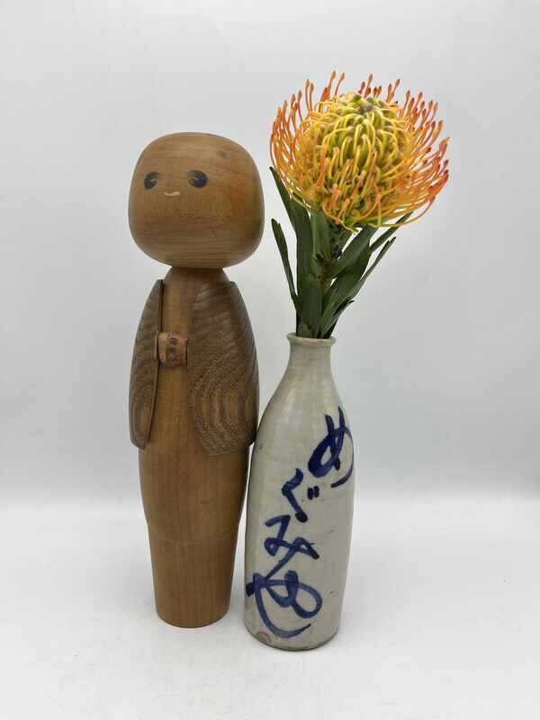 Vintage sosaku kokeshi door Watanabe Masao