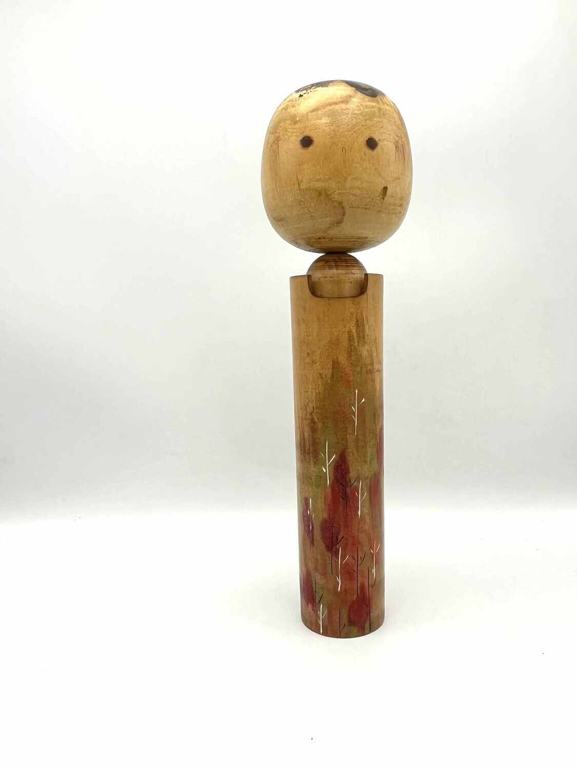 Vintage sosaku kokeshi door Aida Seiho