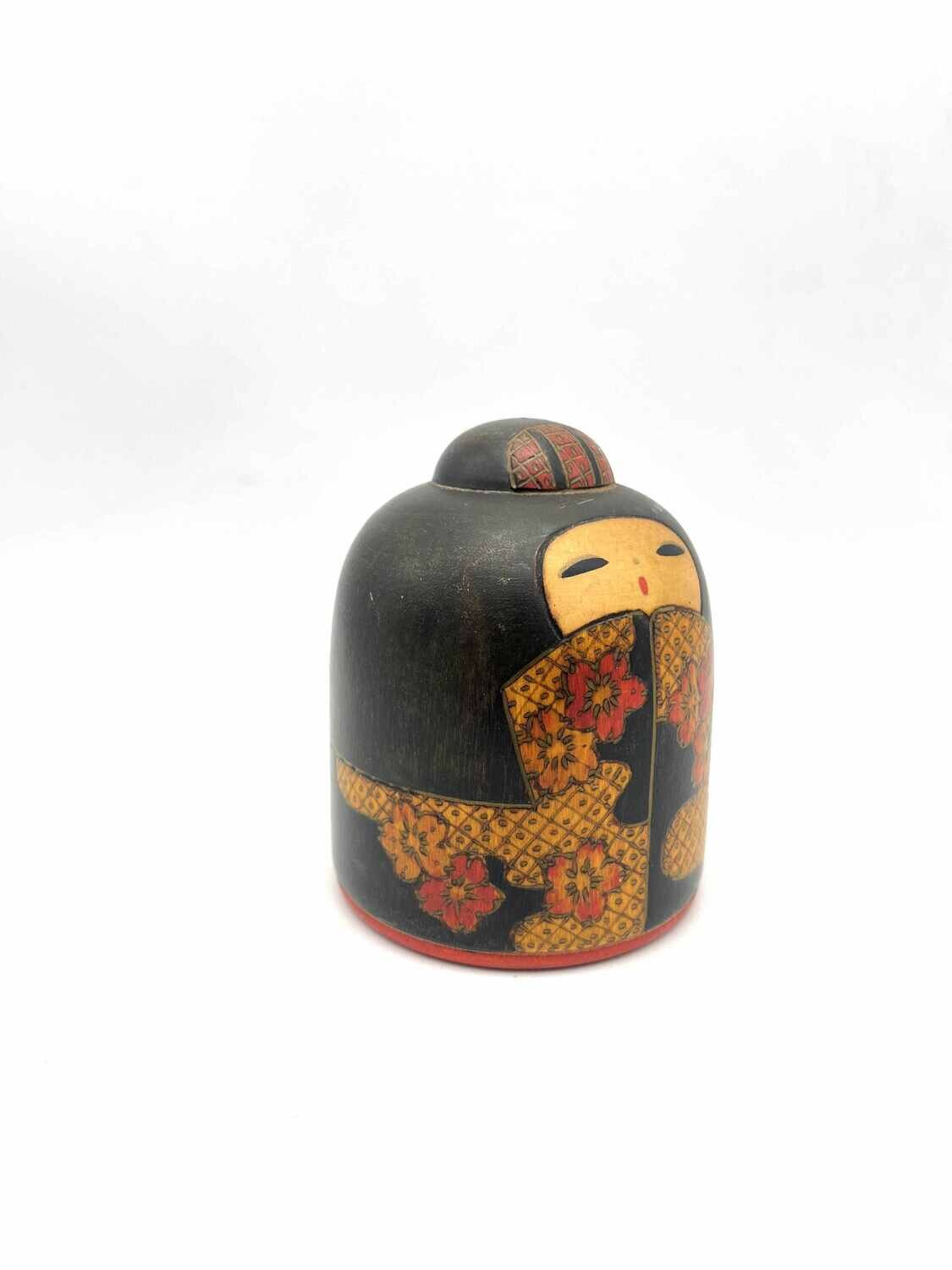 Vintage sosaku kokeshi door Fumio Tomidokoro