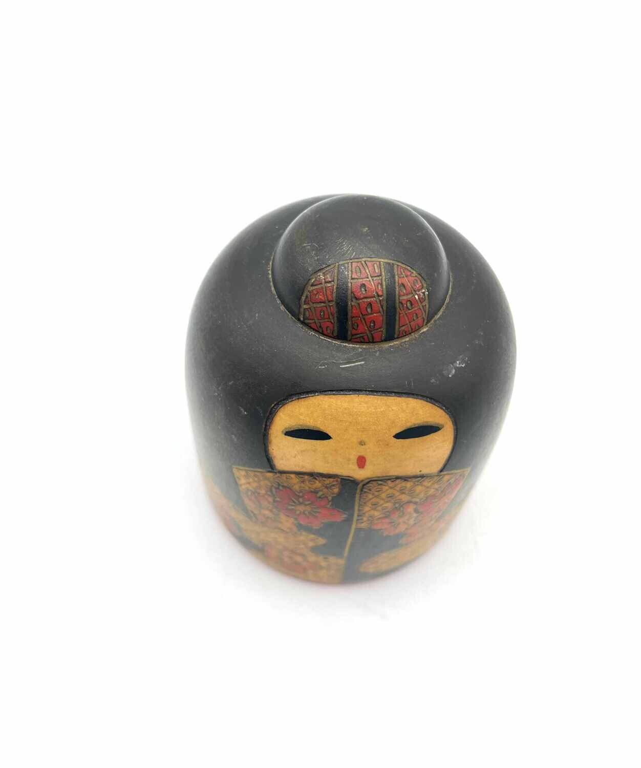 Vintage sosaku kokeshi door Fumio Tomidokoro