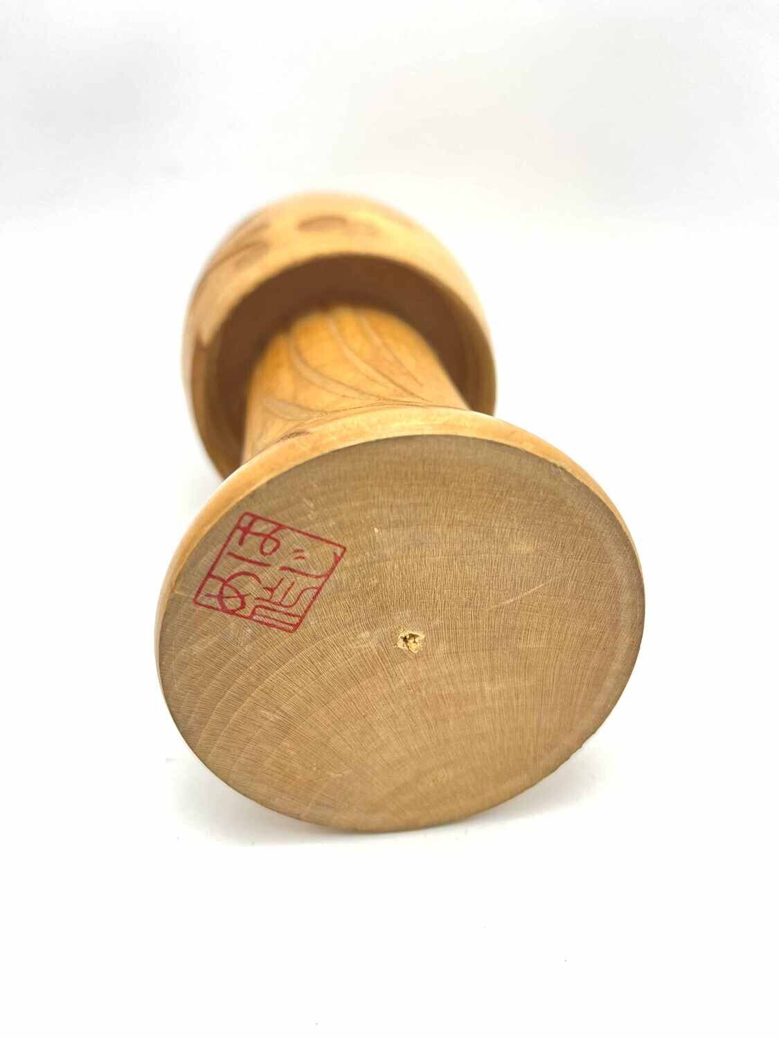 Vintage sosaku kokeshi door Miyashita Hajime