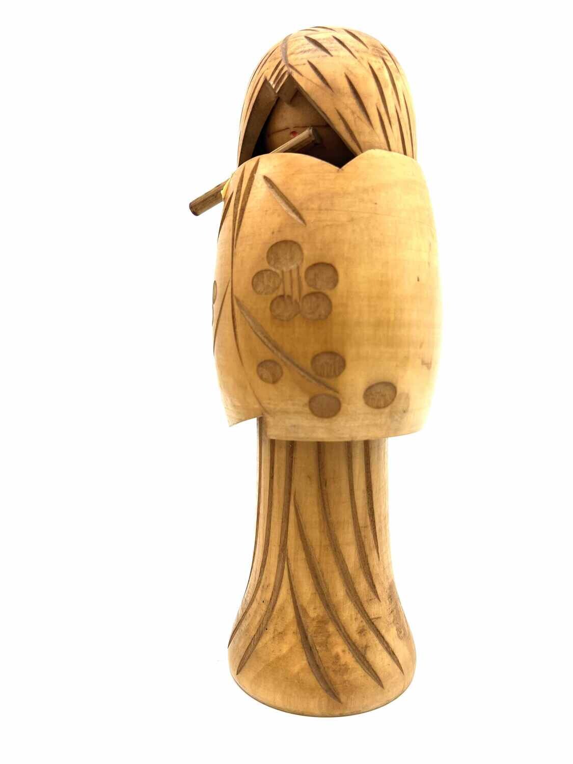 Vintage sosaku kokeshi door Miyashita Hajime