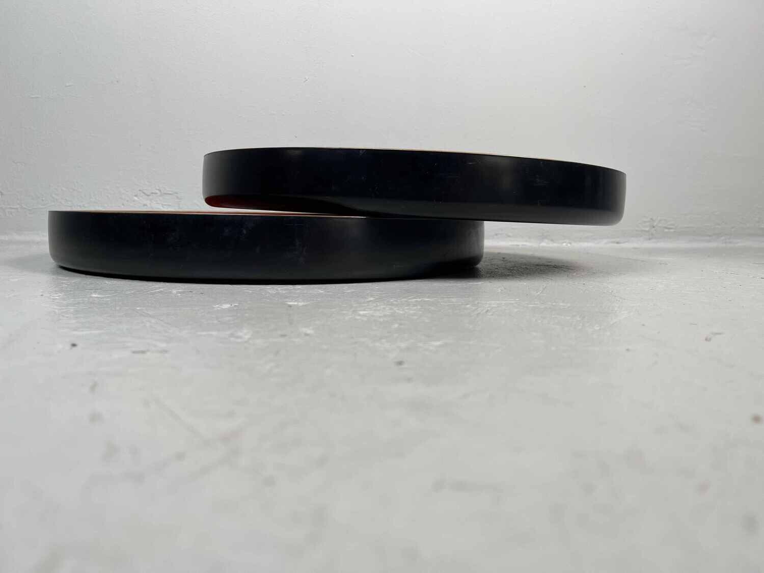 Dienblad gelakt hout met bamboe-decoratie