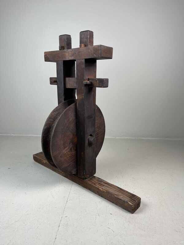 Wooden pulley Japan.