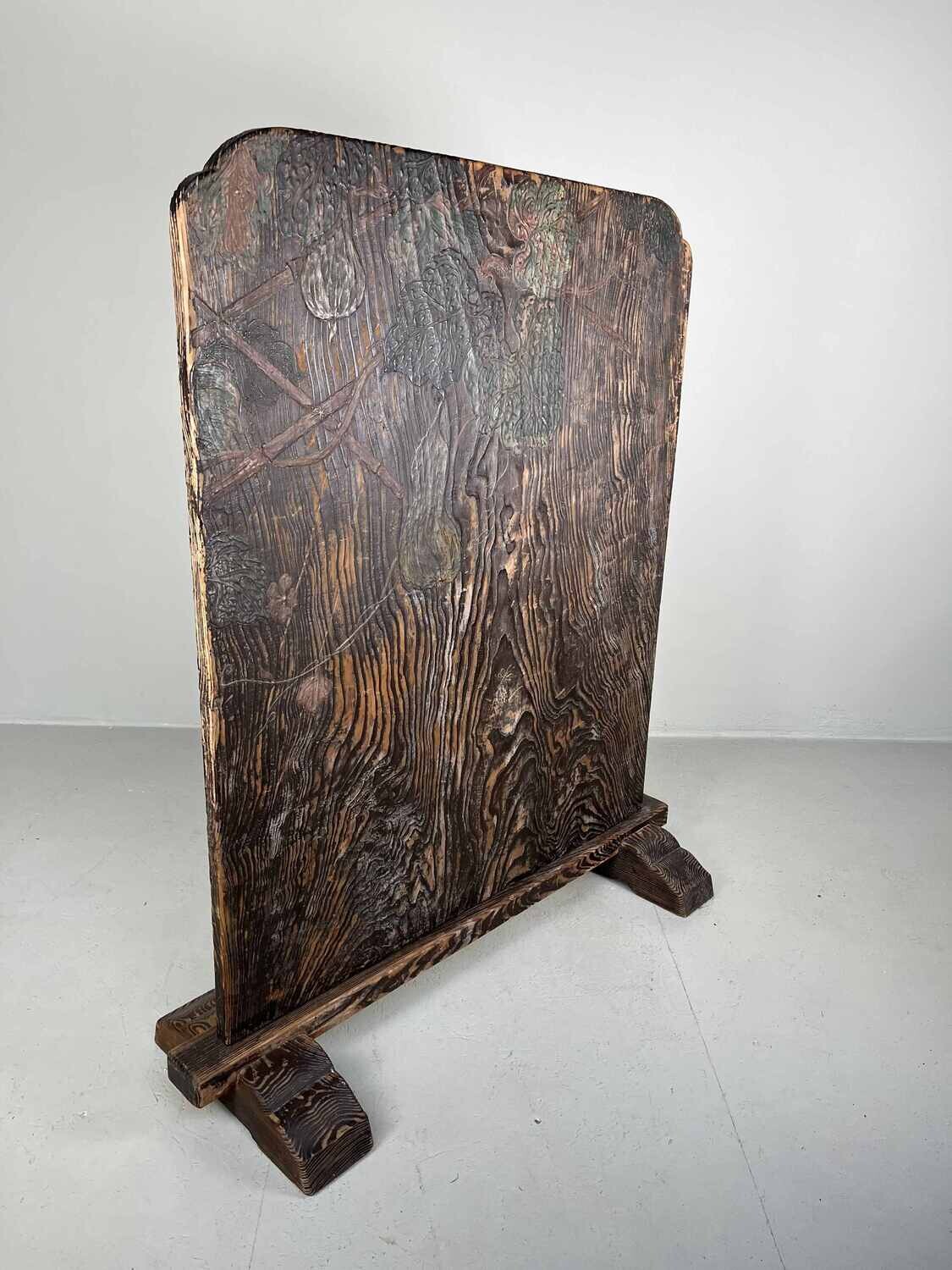 Tsuitate (衝立) met floraal decor- Meiji periode