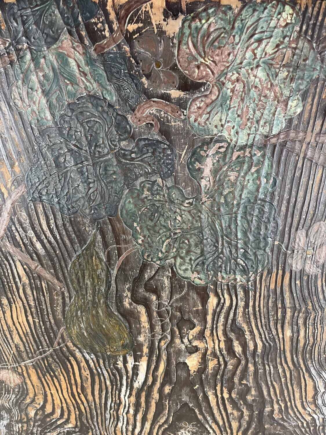 Tsuitate (衝立) met floraal decor- Meiji periode