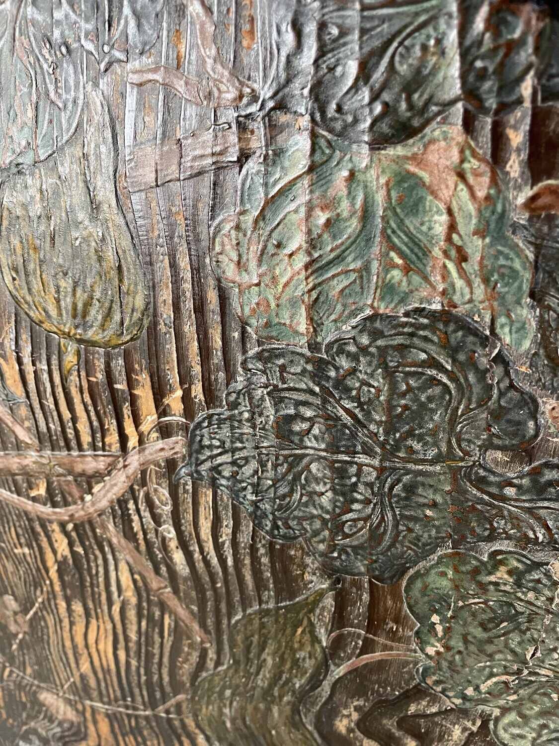 Tsuitate (衝立) met floraal decor- Meiji periode