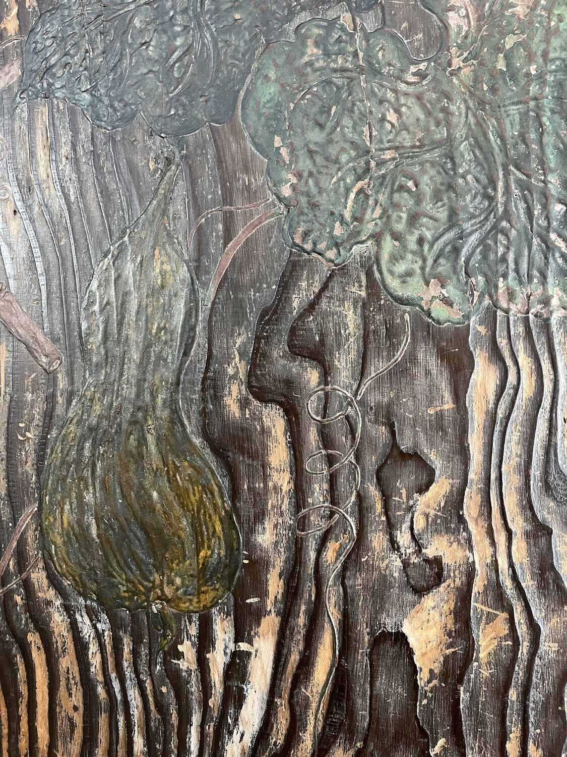 Tsuitate (衝立) met floraal decor- Meiji periode