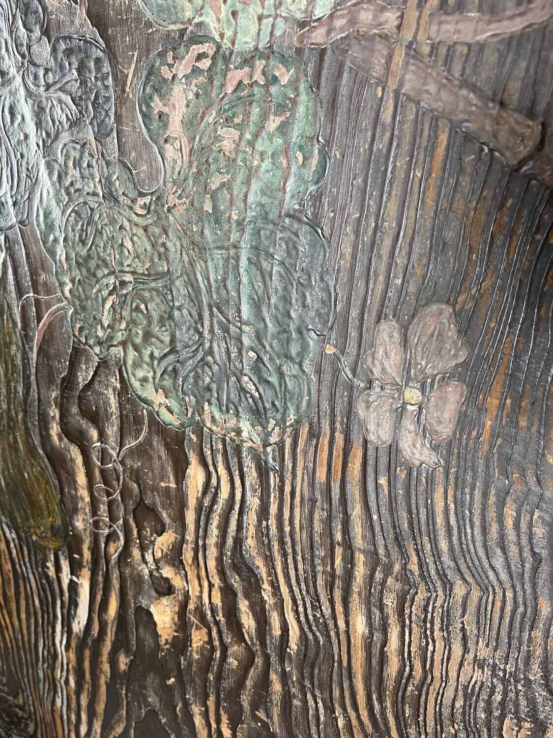 Tsuitate (衝立) met floraal decor- Meiji periode