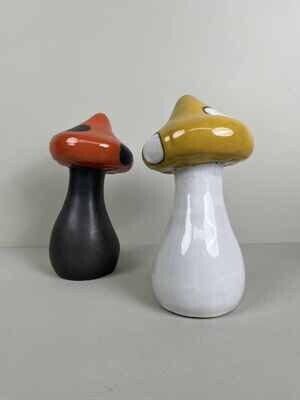 Set of terracotta mushrooms