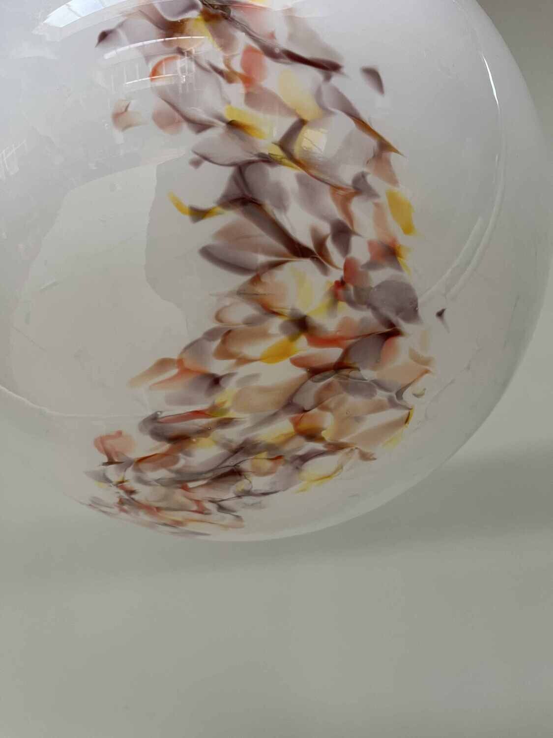 Vintage hanglamp gemarmerd glas