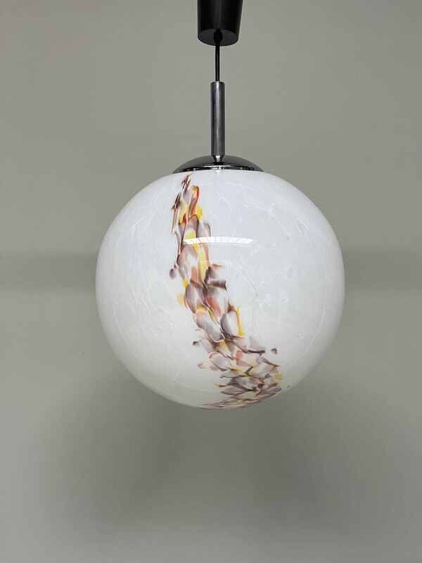Vintage pendant lamp marbled glass