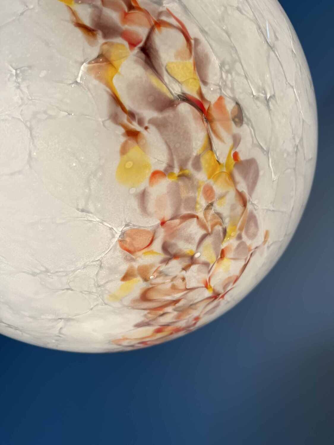 Vintage hanglamp gemarmerd glas