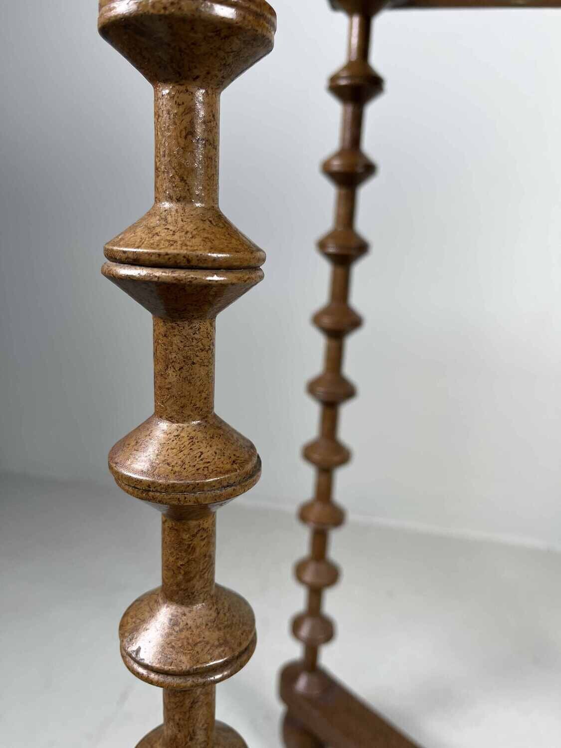 Elegant antique side table with drawer.