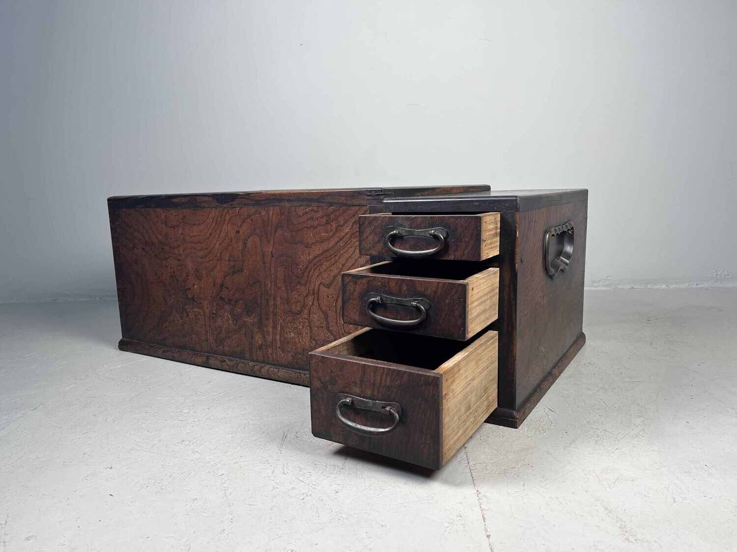 Japanse Keyaki Hibachi  Meiji - 明治時代